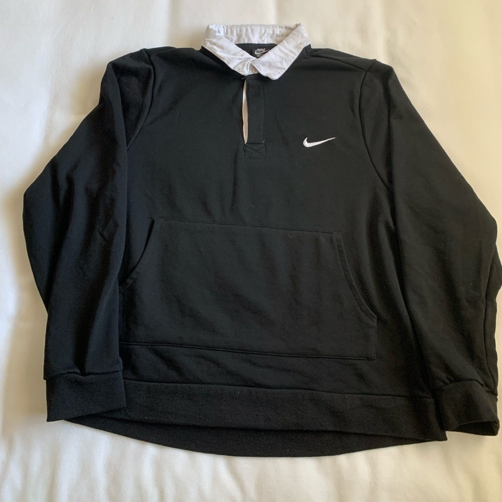 Nike Collared Pullover Black Medium